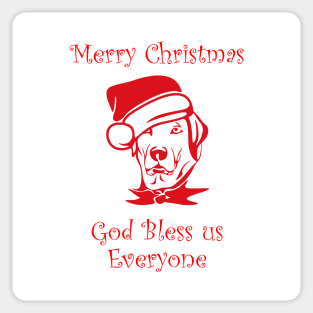 Thanks For Coming red Print Christmas Sticker